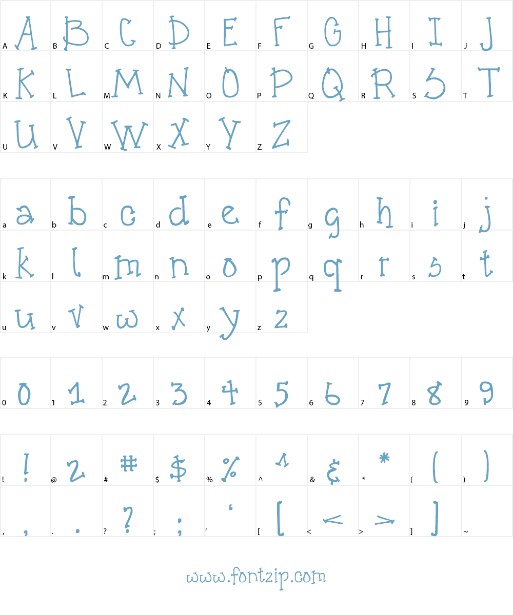 DJB CRAZY GOOFY COOL Font Character